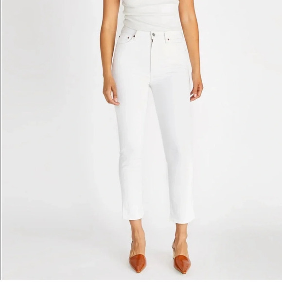 Etica Finn Slim Straight Ankle Vintage White Jeans Size 26 - Picture 10 of 10